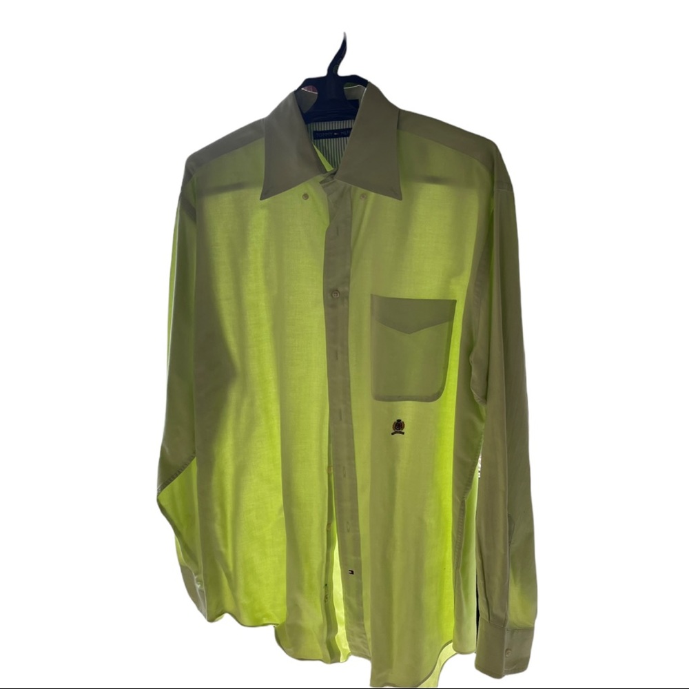 Tommy Hilfiger men’s long sleeve dress shirt. Button down, 16 1/2 34.
